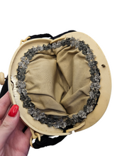 Load image into Gallery viewer, 1920s/1930s Deco Black Fabric Bag with Cream Celluloid Frame
