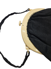 Load image into Gallery viewer, 1920s/1930s Deco Black Fabric Bag with Cream Celluloid Frame
