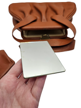 Load image into Gallery viewer, 1940s Cinnnamon Leather Bag Deadstock and Note
