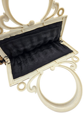 Load image into Gallery viewer, 1930s Black, Gold and Cream Crochet Bag
