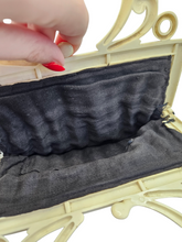 Load image into Gallery viewer, 1930s Black, Gold and Cream Crochet Bag
