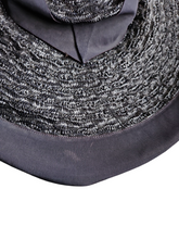 Load image into Gallery viewer, 1940s Navy Blue Huge Halo Raffia/Straw Hat

