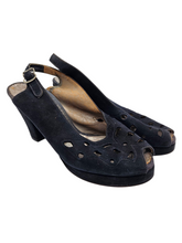 Load image into Gallery viewer, 1940s CC41 Black Slingback Shoes
