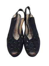 Load image into Gallery viewer, 1940s CC41 Black Slingback Shoes

