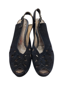 1940s CC41 Black Slingback Shoes