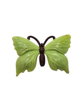 Load image into Gallery viewer, 1940s Apple Green Celluloid Butterfly Brooch
