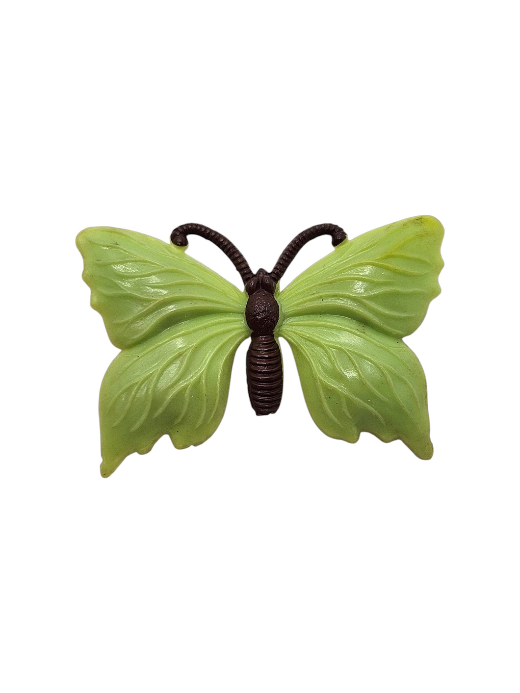 1940s Apple Green Celluloid Butterfly Brooch