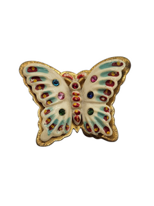 1930s Celluloid and Metal Butterfly Brooch