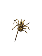 Load image into Gallery viewer, 1930s Deco Blue Glass Spider Stick Pin
