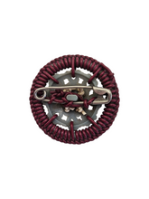 Load image into Gallery viewer, 1940s Make Do and Mend Burgundy Wirework Brooch
