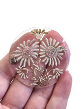 Load image into Gallery viewer, 1940s Reverse Carved Lucite White Daisy Brooch
