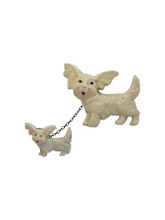 Load image into Gallery viewer, 1940s Celluloid Double Dog Brooch

