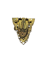 Load image into Gallery viewer, 1930s Czech Blue Glass Filigree Dress Clip
