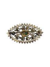 Load image into Gallery viewer, 1930s Czech Bright Multicoloured Glass Delicate Filigree Brooch
