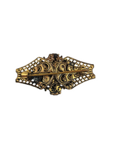 Load image into Gallery viewer, 1930s Czech Multicoloured Glass Filigree Brooch
