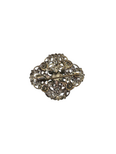 Load image into Gallery viewer, 1930s Czech Blue Glass Filigree Brooch

