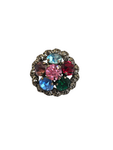 Load image into Gallery viewer, 1930s Small Czech Filigree and Glass Brooch
