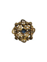 Load image into Gallery viewer, 1930s Czech Multicoloured Glass Filigree Brooch
