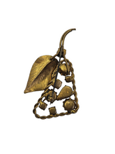 Load image into Gallery viewer, Early 1930s Czech? Brass and Multicoloured Glass Pear Brooch

