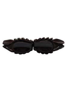 1940s Huge Chunky Chocolate Brown Articulated Bakelite Brooch