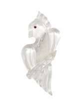 Load image into Gallery viewer, 1940s HUGE Carved Lucite Parrot Brooch

