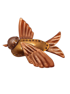 1940s Coro Rust Nylon Bird Brooch