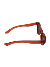 Load image into Gallery viewer, 1950s Orange/Red Rhinestone Studded Cat Eye Sunglasses
