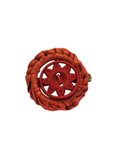 Load image into Gallery viewer, 1940s Make Do and Mend Red Wirework Brooch
