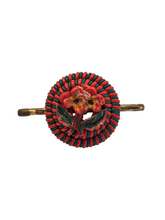 Load image into Gallery viewer, 1940s Red and Green Make Do and Mend Wirework Brooch
