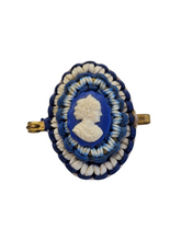 Load image into Gallery viewer, 1940s Make Do and Mend Wirework Cameo Brooch
