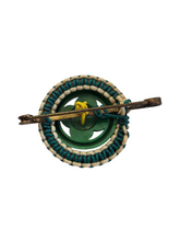 Load image into Gallery viewer, 1940s Make Do and Mend Green Wirework Brooch
