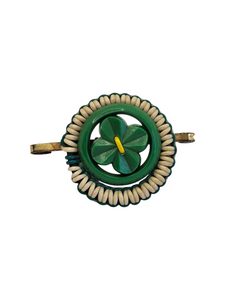 1940s Make Do and Mend Green Wirework Brooch
