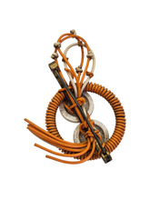 Load image into Gallery viewer, 1940 Make Do and Mend Orange Wirework Brooch
