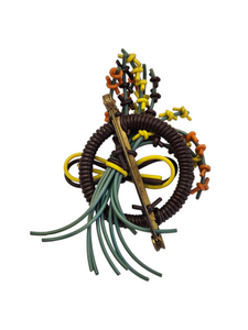 1940s Make Do and Mend Brown Wirework Brooch