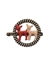 Load image into Gallery viewer, 1940s Deer Make Do And Mend Wirework Brooch
