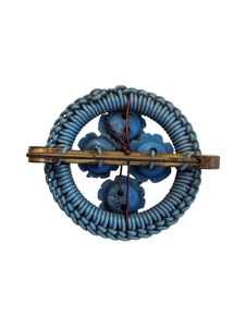 1940s Make Do and Mend Blue Wirework Brooch