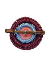 Load image into Gallery viewer, 1940s Purple, Blue and Pink Make Do and Mend Wirework Brooch
