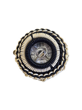Load image into Gallery viewer, 1940s Chunky Black and White Wirework Brooch
