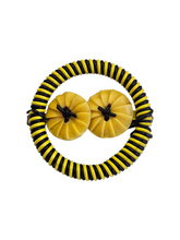 Load image into Gallery viewer, 1940s Make Do and Mend Yellow and Black Wirework Brooch

