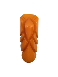 1940s Chunky Egg Yolk Bakelite Dress Clip