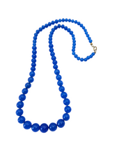 Load image into Gallery viewer, 1930s Deco Bright Blue Necklace
