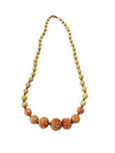 Load image into Gallery viewer, 1940s Pink and Beige Celluloid/Galalith Necklace
