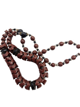 Load image into Gallery viewer, 1930s Czech Brown And Black Glass Necklace
