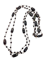 Load image into Gallery viewer, 1930s Deco Purple Glass Speckled Wire Necklace
