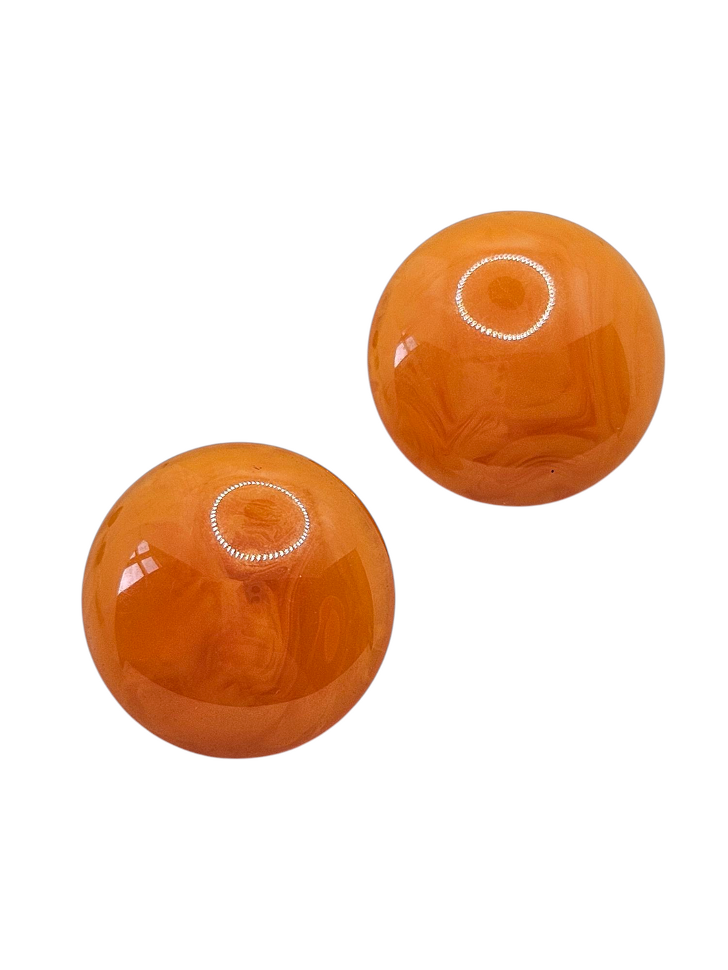 1940s/1950s Marbled Orange Bakelite Earrings