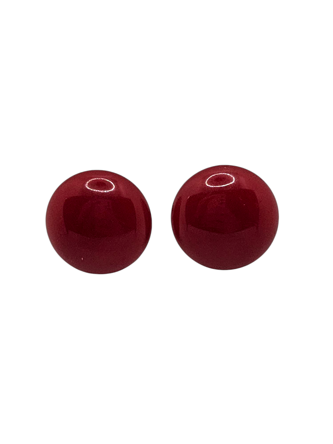 1940s Red Bakelite Screwback Earrings