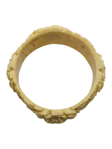 1940s Chunky Celluloid Rose Bangle