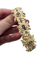 Load image into Gallery viewer, 1940s Carved Cream Tourist Edelweiss Bracelet

