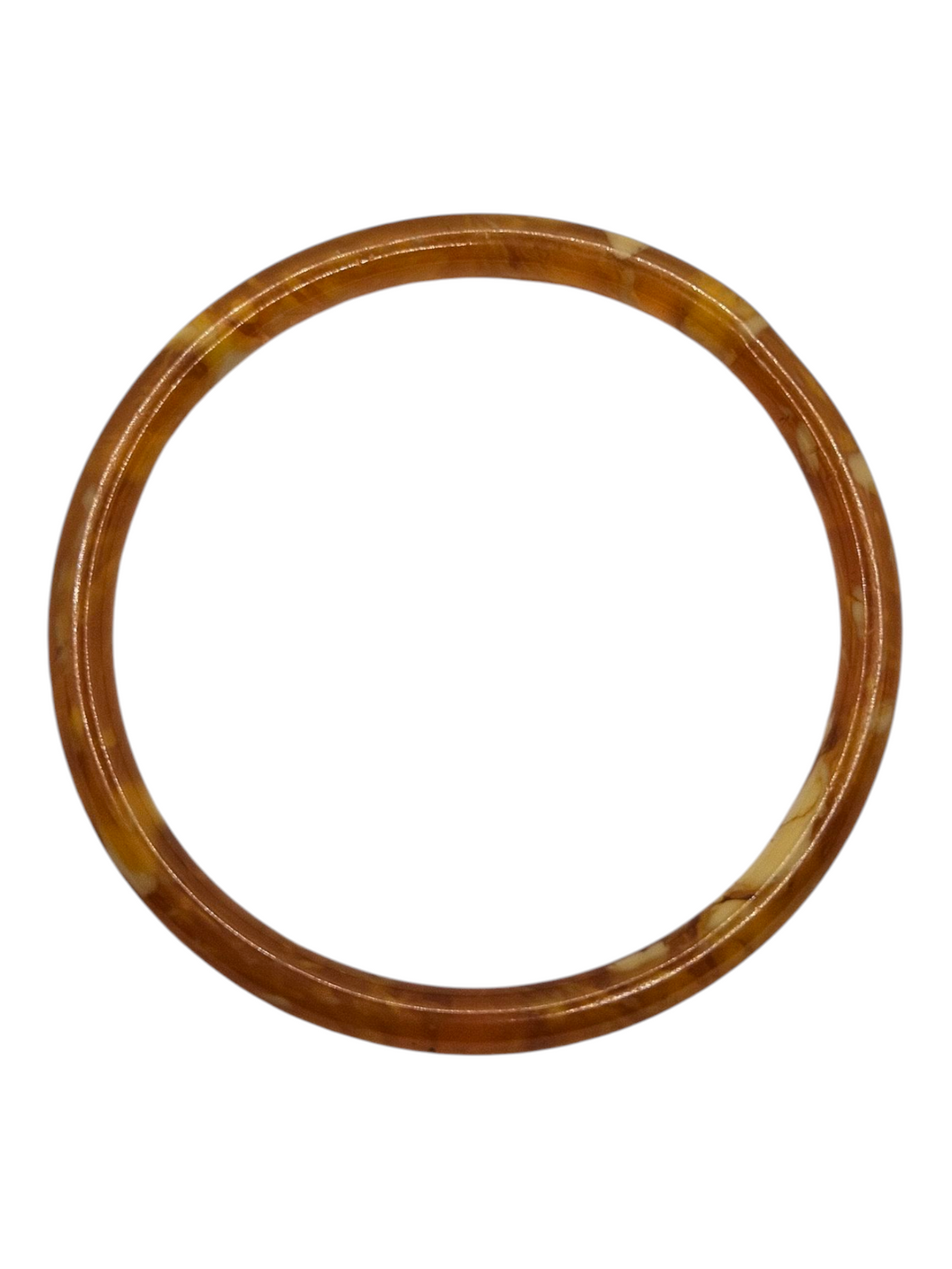 1930s Deco Orange Marbled Celluloid Bangle