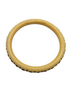 1920s Thick Celluloid and Green Rhinestone Upper Arm Bangle